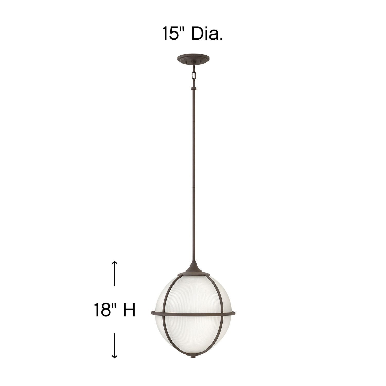 ODEON MEDIUM ORB PENDANT (OIL BRONZE)