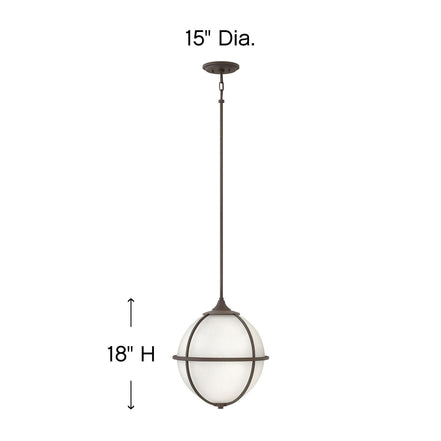 ODEON MEDIUM ORB PENDANT (OIL BRONZE)