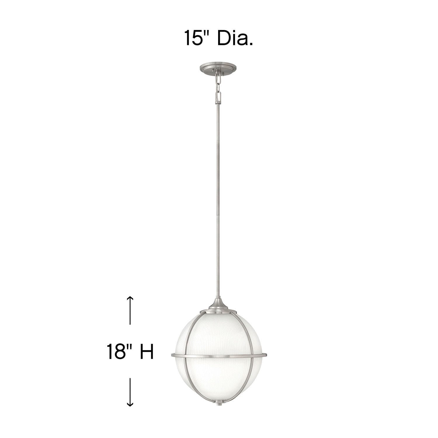 ODEON MEDIUM ORB PENDANT (BN)